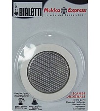 Bialetti set guarnizione+filtro originale silicone caffettiera Mukka 2 Tazze