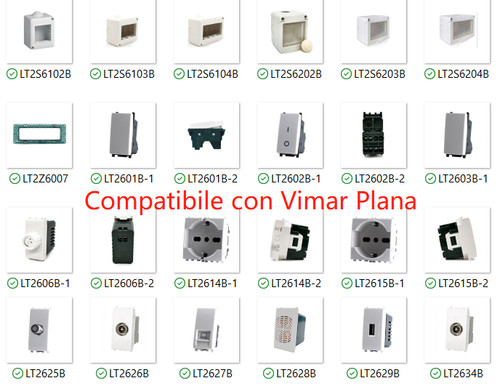 Compatibile con vimar plana - compatibile,