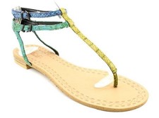 Rachel Roy Sandalo donna Padina verde/blu pelle 9M