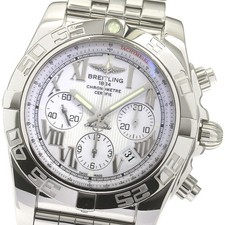 Orologio Uomo Automatico BREITLING Chronomat 44 AB0110 Data Quadrante Bianco_850302