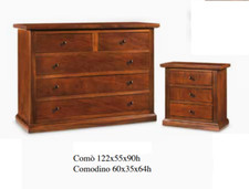 GRUPPO LETTO COMO' 5 CASSETTI