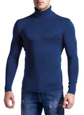Maglione Dolcevita uomo blu