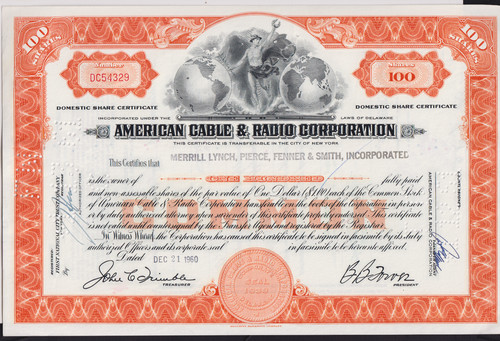 Certificato stock american - certificato,