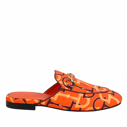Gucci mules arancione multi - gucci,