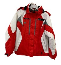 Spyder Giacca da Sci Uomo Rosso Bianco X-Static Isolata Impermeabile Cappotto da Neve S#126