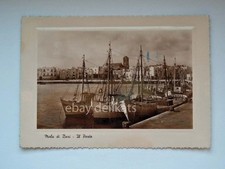 MOLA di BARI porto barche vela pesca vecchia cartolina 
