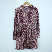 Abito Zara Taglia XS Donna Logo Comodo Poliestere Pratico Quadretti Rosso Woman