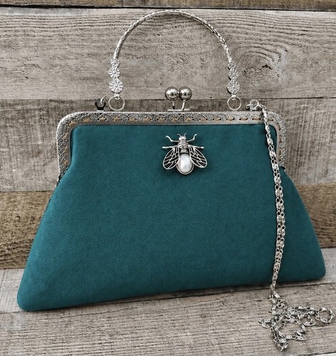 Borsa pochette teal - pochette, teal.