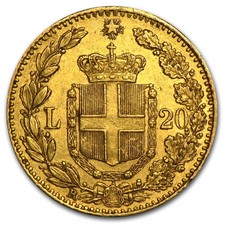 1861-1897 Italia Oro 20 Lire (circolazione media)