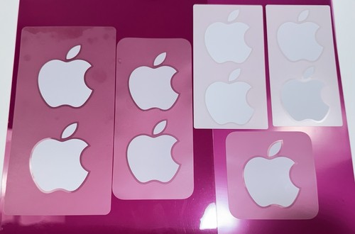 Adesivo logo apple bianco - adesivo,