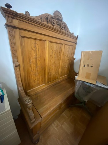 Cassapanca legno antica - in,