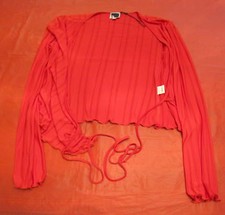 Coprispalle Cache Coeur maglia rosso righe Germano Zama GZ taglia S manica lunga