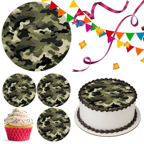Cake topper mimetico militare