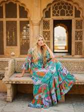 Abito Lungo Boho Floreale