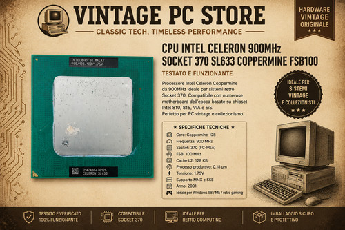 Cpu intel celeron - celeron, 900mhz