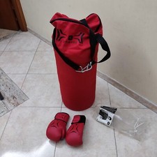 Sacco da Boxe Domyos VUOTO + Guantoni + kit fissaggio muro MAI USATO 
