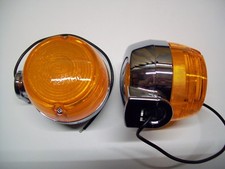 COPPIA FRECCE CROMATE ORIGINALI CEV 207 (NUOVE) PER MOTO ANNI 60/70/80/90