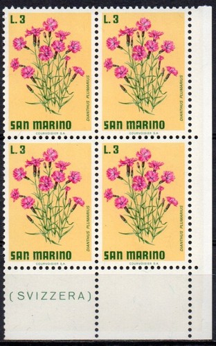 San marino 1971 fiori - fiori, quartina