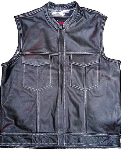 Gilet moto pelle biker - gilet,