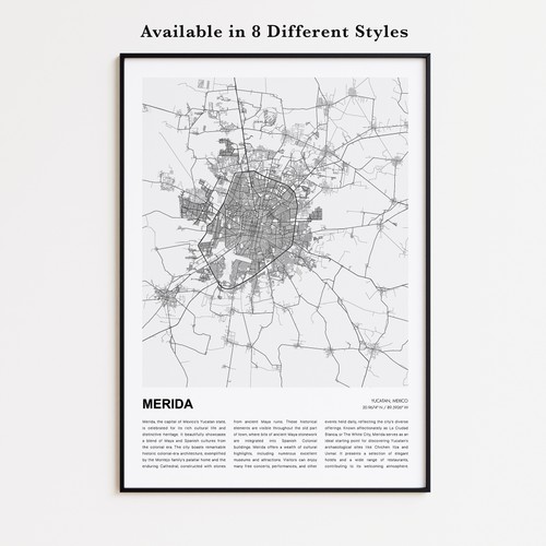 Stampa mappa città merida - stampa,