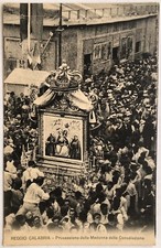Cartolina Reggio Calabria processione Madonna Consolazione paesaggistica T14