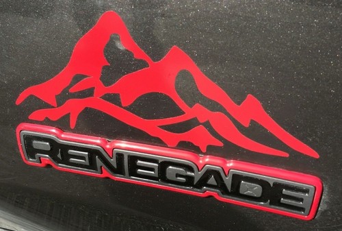 Adesivi jeep renegade montagna - adesivi,