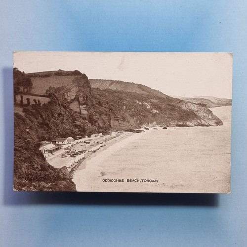 Oddicombe torquay postcard - oddicombe,