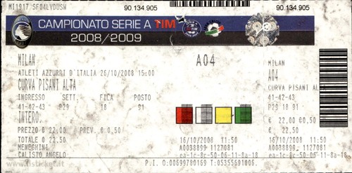Biglietto stadio atalanta - biglietto,