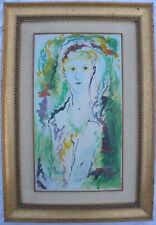 Ernesto TRECCANI (Milano 1920-2009) Figura a mezzobusto OLIO su TELA cm 61x34