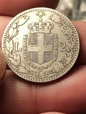 REGNO D' ITALIA DUE 2 LIRE 1897 ARGENTO ROMA R RARA UMBERTO I