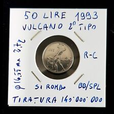 50 LIRE 1993 VULCANO 2° TIPO ITALIA REPUBBLICA - CON ROMBO