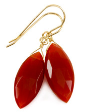 Orecchini corniola arancio