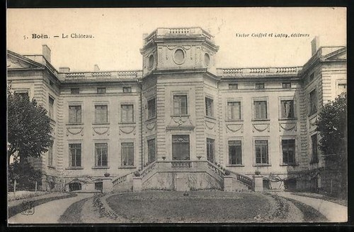 Cpa boën château - boën,,