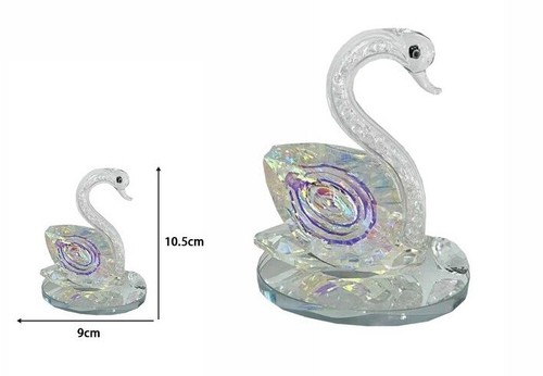 Cigno cristallo vetro - cigno, di