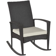 Sedia a dondolo in polyrattan