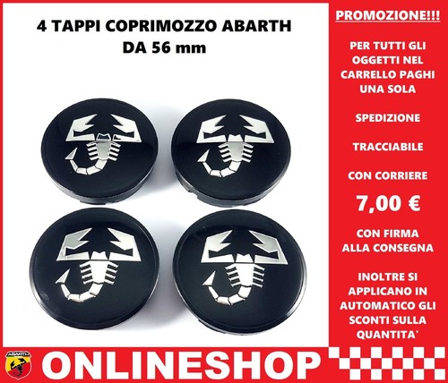 Tappi coprimozzo abarth - tappi,