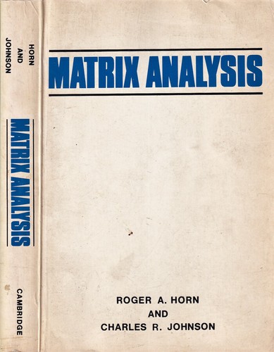 Matrix analysis roger - analysis., a