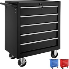 Carrello portautensili 5 cassetti porta utensili attrezzi officina arebos rosso