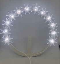 CORONCINA LUMINOSA STELLARIO VOTIVO LUCE BIANCA / BLU / LED O LAMPADINA 16/18/20