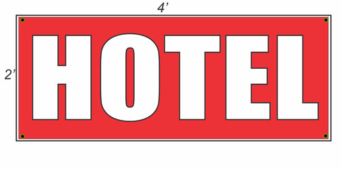 Insegna striscione 2x4 - striscione, hotel