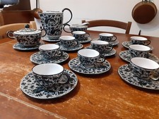 Faenza ceramica Castellini Masini anni '20 servizio caffè da 10 + teiera+ zucche