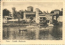 Torino, Castello e Borgo Medioevale visti dalla Sponda Opposta del Po, 4 cart.