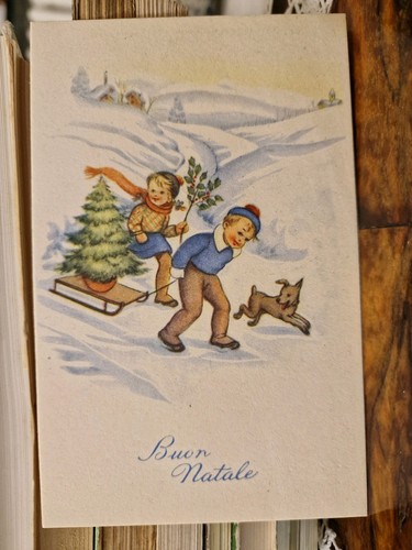 Cartolina buon natale bimbi - buon,