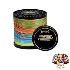 NUOVA linea da pesca Hercules PE treccia a 4 fili multicolore 10 libbre 150 i...