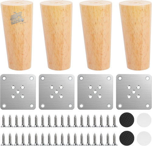 Gambe mobili legno 10cm - gambe,