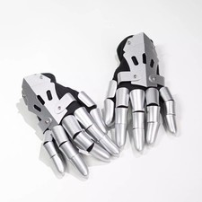 Guanti argento viola