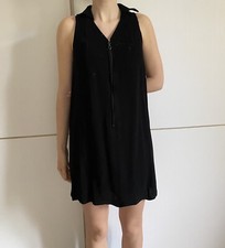 Marella vestito smanicato corto donna vintage Tg 42 Nero