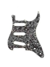 Battipenna tipo stratocaster madreperla nero 11 fori sss Pickguard 3 strati
