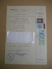 BEL DOCUMENTO MUNICPALE DEL COMUNE DI CUTIGLIANO CON MARCHE COMUNALI