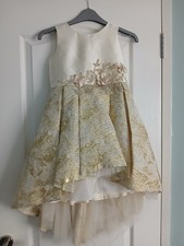 Abito Romano Bambina Crema/Oro